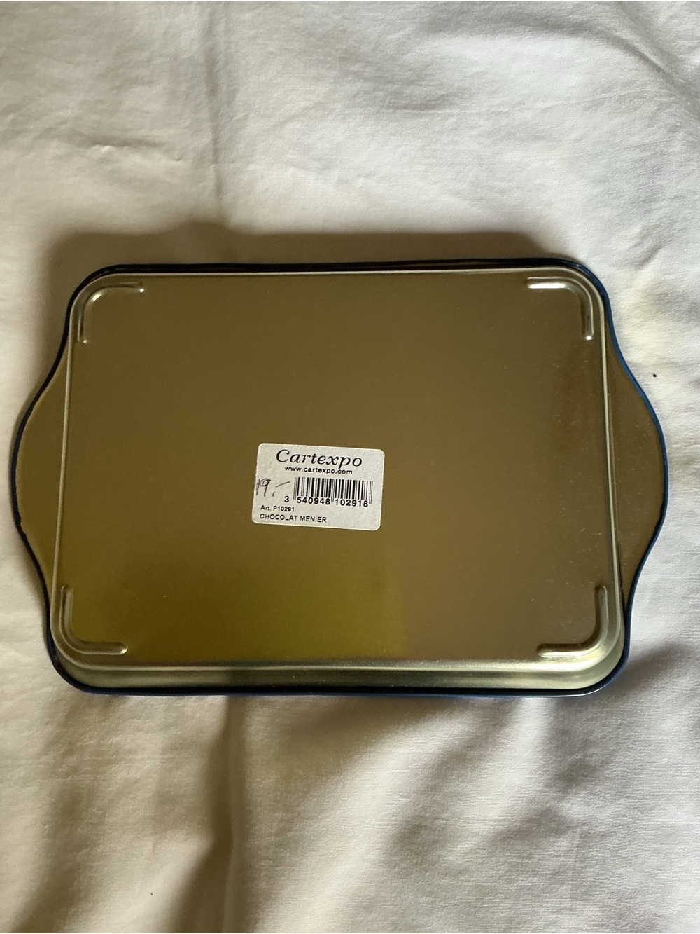 Chocolat Menier Vintage Blue Yellow Tin Tray - Picture 2 of 2